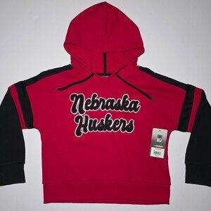 Colosseum Nebraska Cornhuskers Youth Boys Red Black Pullover Hoodie Size Large